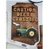 Image 1 : Wood Hat Rack Sign "CAUTION DEERE CROSSING" (22"H x 14"W) (SEE PICS!)  (Important: All Items in this