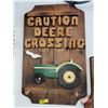 Image 2 : Wood Hat Rack Sign "CAUTION DEERE CROSSING" (22"H x 14"W) (SEE PICS!)  (Important: All Items in this