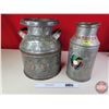 Image 1 : Cream Cans (2)  (Largest Measures: 17"H) (SEE PICS!)  (Important: All Items in this Auction Sale are