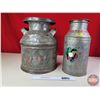 Image 2 : Cream Cans (2)  (Largest Measures: 17"H) (SEE PICS!)  (Important: All Items in this Auction Sale are