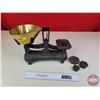 Image 2 : Counter Top Scale (Brass Bowl) (Total Measures with Bowl : 9-3/4"H x 12"W x 5"D) (SEE PICS!)  (Impor