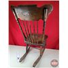Image 3 : Press Back Rocking Chair (34"H x 17"W x 30"D) (SEE PICS!)  (Important: All Items in this Auction Sal