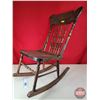 Image 6 : Press Back Rocking Chair (34"H x 17"W x 30"D) (SEE PICS!)  (Important: All Items in this Auction Sal