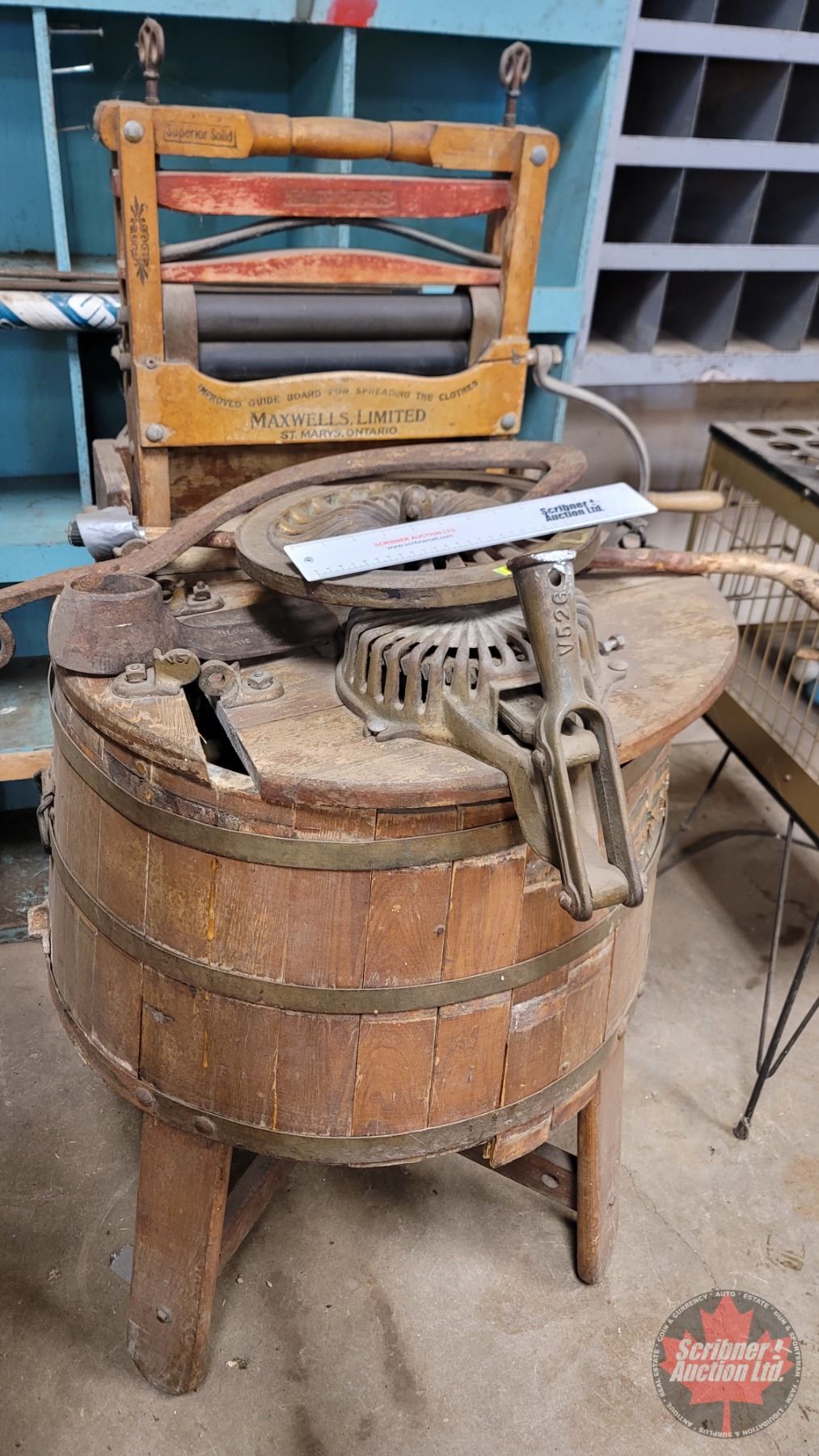 Wood Ringer Washer Antique Wooden Washing Machine : Restoration/Project Piece
