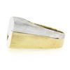 Image 6 : Vintage Swiss 18K Gold Ying Yang Ring w/ Engravable Rectangular & Textured Sides