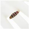 Image 3 : Antique Victorian 18K Gold 1.0 ctw Graduating Old Cut Red Spinel 5 Stone Band Ri