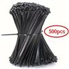 Image 1 : 500 X 12" HEAVY BLACK ZIP TIES