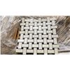 Image 1 : PALLET OF PORCELLANATO ARV-POR-WEA-WHI PORCELAIN MOSAIC WHITE MESH TILE 11"X11" SHEETS, 11 PIECES