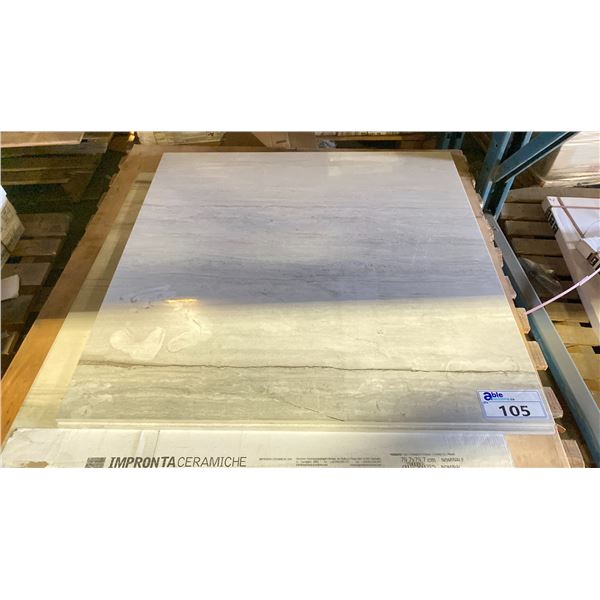 IMPRONTA CERAMICHE ITALGRANITI 79.7 X 79.7CM WHITE/GREY WALL TILE - (3) TILES PER BOX/5 BOXES