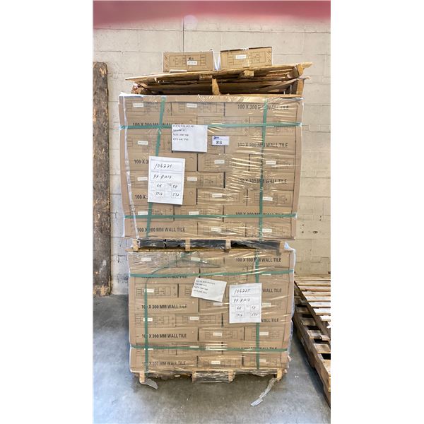 2 PALLETS OF WH-412-MT J32 100 X 300 WALL TILE - 58 PCS PER BOX APPROX. 64 BOXES/ 3712 PCS