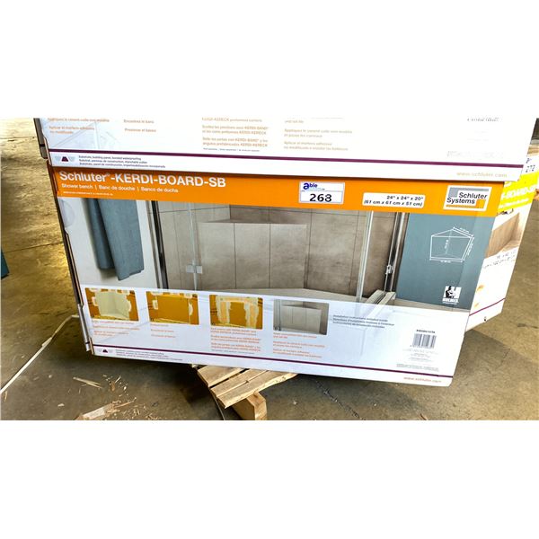 SCHLUTER-KERDI-BOARD-SB KBSB610TA 24" X 24" X 20" SHOWER BENCH