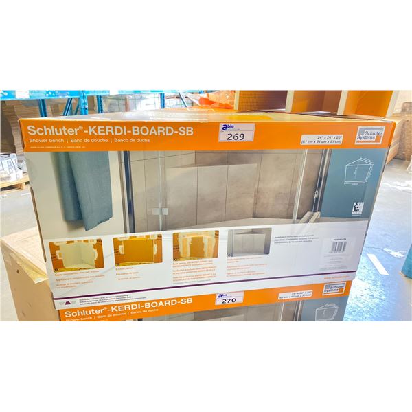 SCHLUTER-KERDI-BOARD-SB KBSB610TA 24" X 24" X 20" SHOWER BENCH