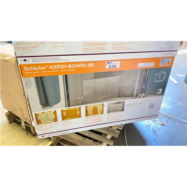 SCHLUTER-KERDI-BOARD-SB KBSB610TA 24" X 24" X 20" SHOWER BENCH