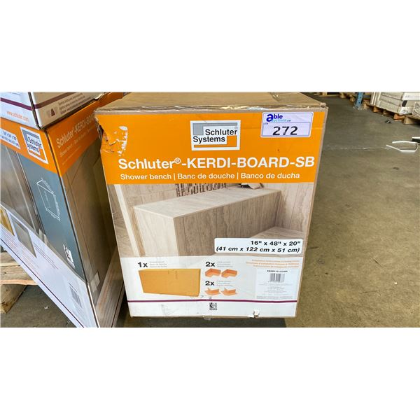 SCHLUTER-KERDI-BOARD-SB KBSB4101220RA 16" X 48" X 20" SHOWER BENCH