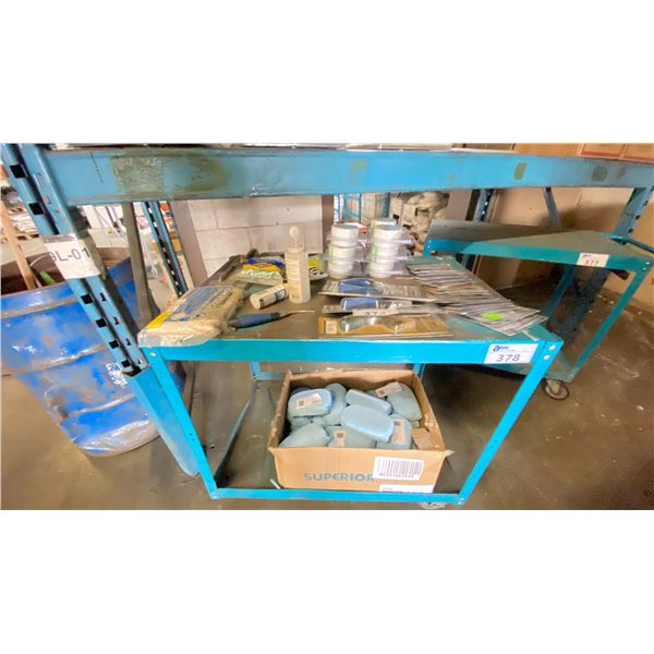 ASSORTED GROUT SAWS, GROUT SAW BLADES, BOARD TAPE AND MORE