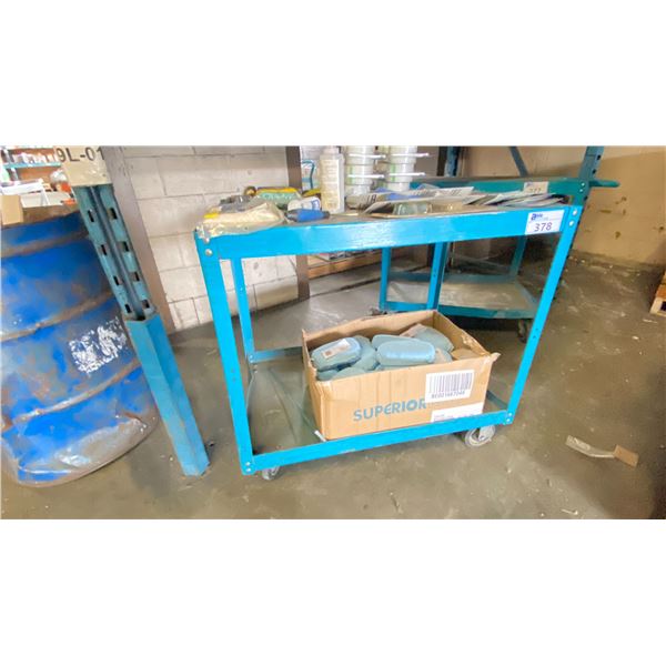 BLUE 2 TIER CART