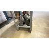 Image 2 : 2 TIER METAL CART MISSING WHEEL WITH CONTENTS; FANS, TAPE, HAMMER AND MORE