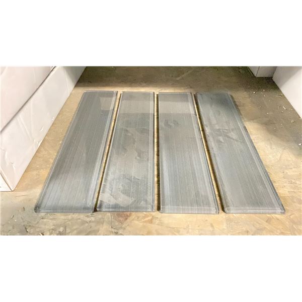 3 BOXES OF 75X300MM GLASS TILES IN AR-NEO-313-GLA-GRF, 44 PIECES PER BOX