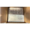 Image 1 : CRATE OF 1'X1' FLUTED MARBLE TILE MOSAICS, APPROX 78 PIECES TOTAL
