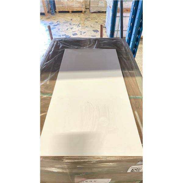 PALLET OF 18X36" TILE IN EN-DIA1836-SAT-WHI, 4 PIECES PER BOX, APPROX 38 BOXES