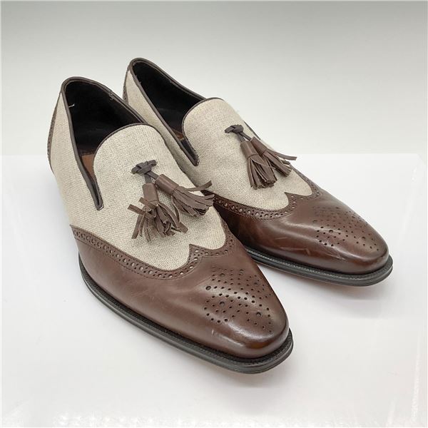Mezlan Men's Luxury Designer Loafer Shoes, Linen & Leather