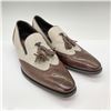 Image 1 : Mezlan Men's Luxury Designer Loafer Shoes, Linen & Leather