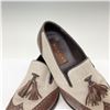 Image 4 : Mezlan Men's Luxury Designer Loafer Shoes, Linen & Leather
