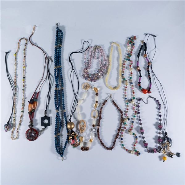 13pc Boho and Eclectic Style Costume Necklaces