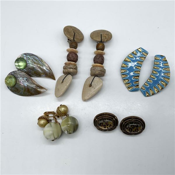 5pc Costume Jewelry Earrings Assortment