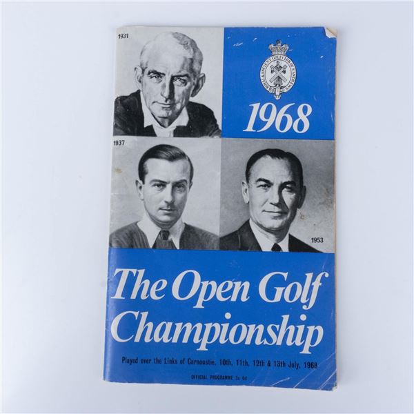 Program Signed by Arnold Palmer, 1968 Open Golf Champ
