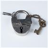 Image 2 : Antique Original Polished Steel Padlock w/ Keys & Cover