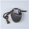 Image 3 : Antique Original Polished Steel Padlock w/ Keys & Cover