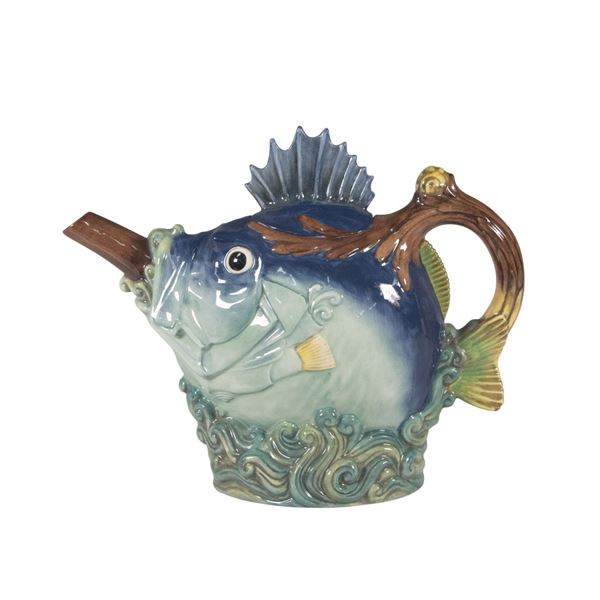 Minton Fine China Covered Teapot, Fish