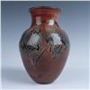 Image 1 : Josh Simpson Art Glass Vase, Red New Mexico Glass
