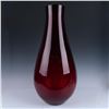 Image 1 : Mid-Century Modern Ruby Red Blown Glass Floor Vase