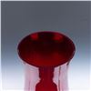 Image 2 : Mid-Century Modern Ruby Red Blown Glass Floor Vase