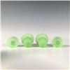 Image 3 : Pair of Small Green Opaline Glass Uranium Lidded Jars
