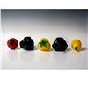Image 2 : 5pc Czech Point Bohemian Glass Fruit Replicas