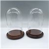 Image 1 : 2pc Glass Dome Display