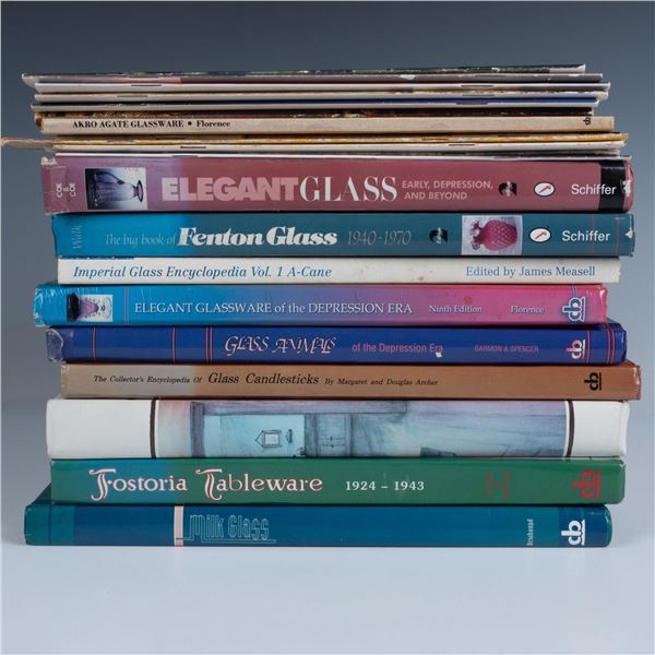 21pc Glass Collector's Books & Magazines