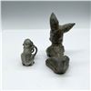 Image 2 : 2pc Vintage Metal Animal Figurine and Paperweight