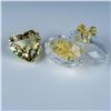 Image 2 : Swarovski SCS 2004 Yellow Heart and Crystal Butterfly Set