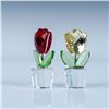 Image 2 : Swarovski Crystal Tulip Figurines with Original Boxes