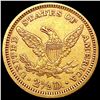 Image 2 : 1876 $2.50 Gold Quarter Eagle ABOUT UNCIRCULATED
