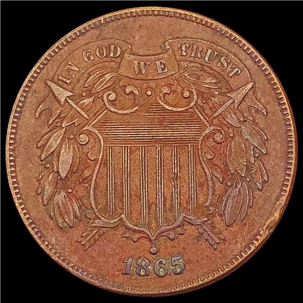 1865 Two Cent Piece NEARLY UNCIRCULATED