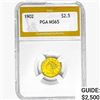 Image 1 : 1902 $2.50 Gold Quarter Eagle PGA MS65