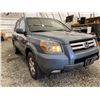 Image 8 : 0B -- 2008 HONDA PILOT EX-L, Blue,255,581 KMS,