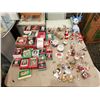 Image 1 : 434 -- HUGE LOT OF CHRISTMAS DECOR(VINTAGE HALLMARK DECOR, CERAMIC DECOR, BOX OF GARLAND, VINTAGE GL