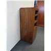 Image 2 : Saniharto Wooden 3-Tier Shelving Unit w/ Cabinet 17" x 17" x 43"H