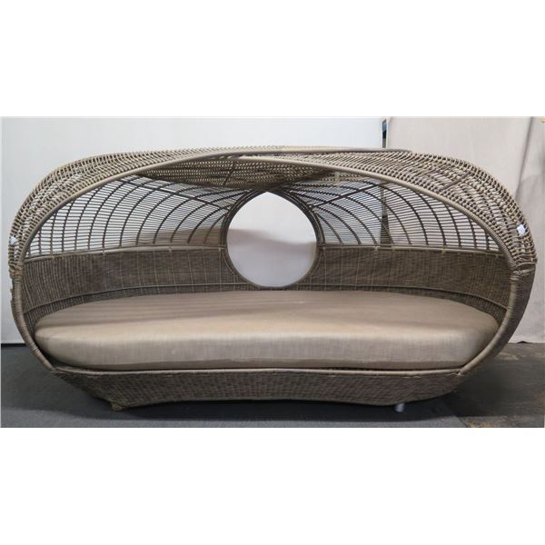 Woven Spartan Outdoor Daybed by Neoteric Luxury 104" x 54" x 44"H (Cushion Stained)